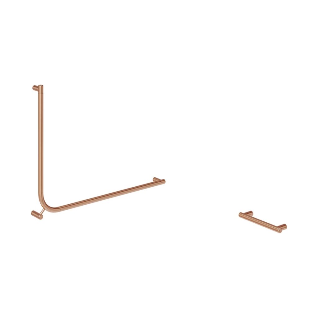Aliro Accessible 90° Grab Rail Set - Brushed Copper