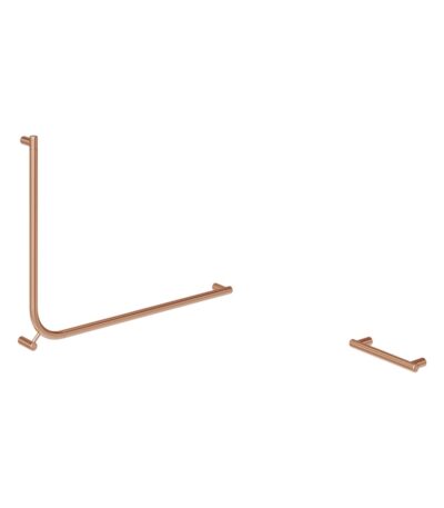 Aliro Accessible 90° Grab Rail Set - Brushed Copper