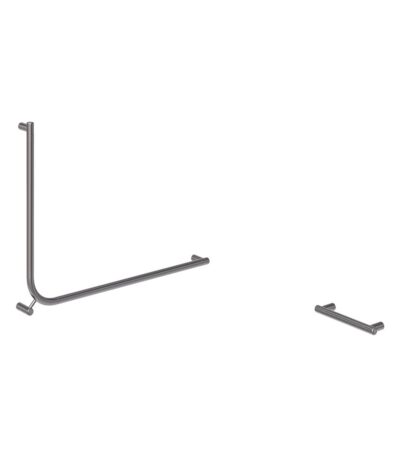 Aliro Accessible 90° Grab Rail Set - Brushed Gunmetal