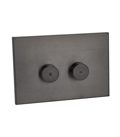 Aliro Accessible Pneumatic Flush Button & In-Wall Cistern - Brushed Gunmetal