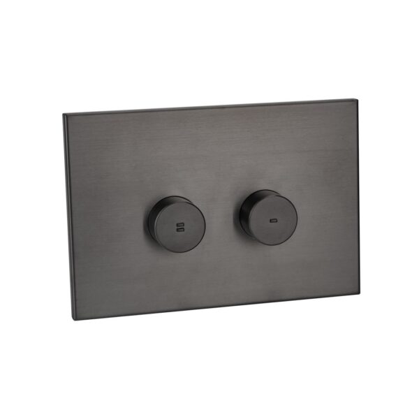 Aliro Accessible Pneumatic Flush Button & In-Wall Cistern - Brushed Gunmetal