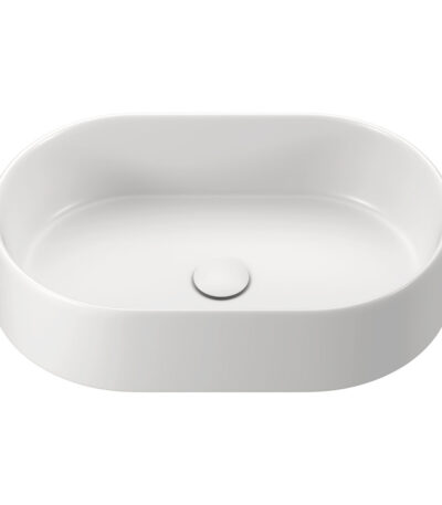 Aluca Pill Above Counter Basin, Matte White