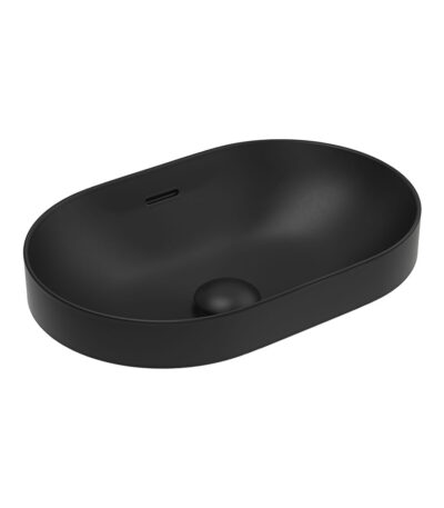 Aluca Pill Semi-Inset Basin, Matte Black