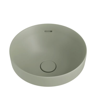 Aluca Round Semi-Inset Basin, Matte Olive