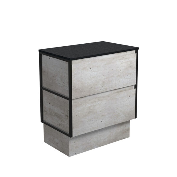 Amato Industrial 750 Cabinet on Kickboard, Matte Black Frames