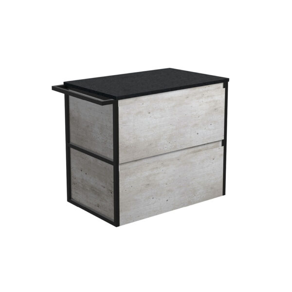 Amato Industrial 750 Wall-Hung Cabinet, 1 Frame & 1 Towel Rail