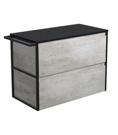 Amato Industrial 900 Wall-Hung Cabinet, 1 Frame & 1 Towel Rail