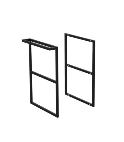 Amato Matte Black Single Towel Rail Frame Side Panel Kit