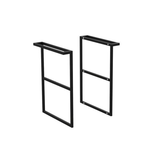 Amato Matte Black Twin Towel Rail Frame Side Panel Kit