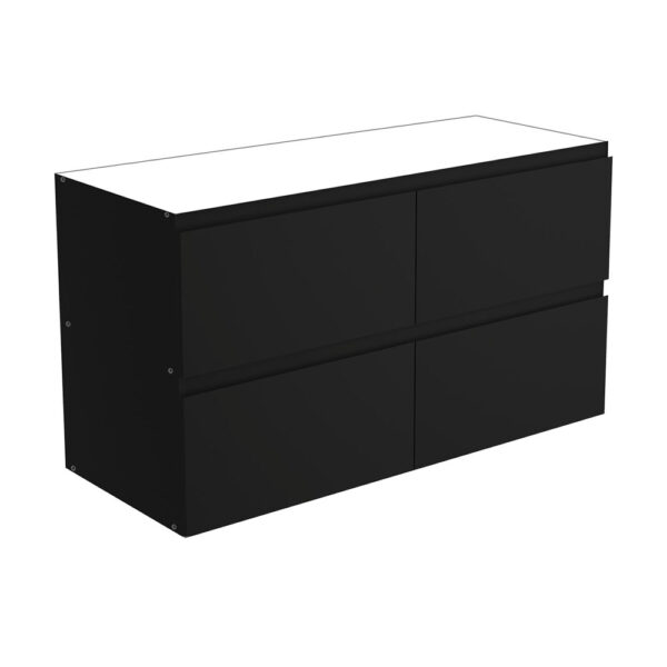 Amato Satin Black 1200 Base Cabinet