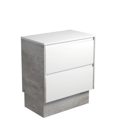 Amato Satin White 750 Cabinet on Kickboard, Industrial Panels