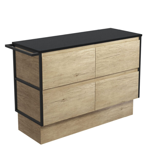 Amato Scandi Oak 1200 Cabinet on Kickboard, 1 Frame & 1 Towel Rail