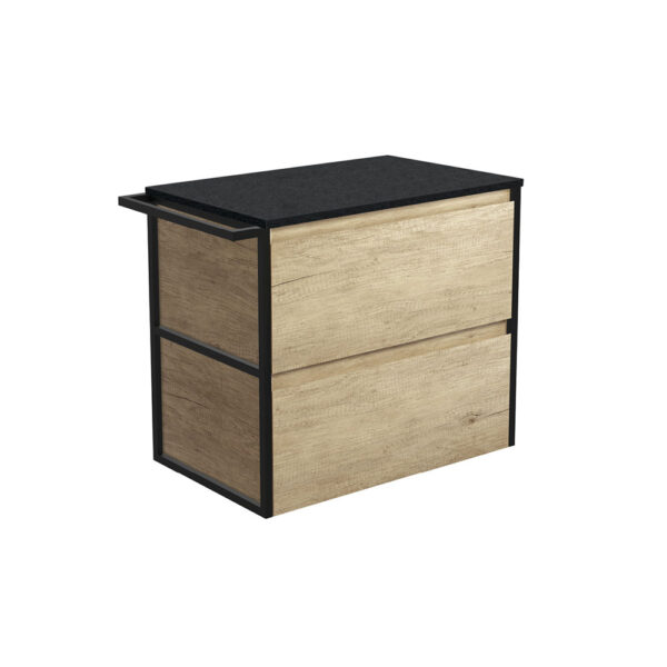 Amato Scandi Oak 750 Wall-Hung Cabinet, 1 Frame & 1 Towel Rail