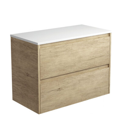 Amato Scandi Oak 900 Wall-Hung Cabinet, Scandi Oak Panels