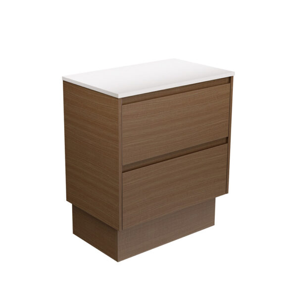 Amato Walnut 750 Cabinet on Kickboard, Walnut Panels