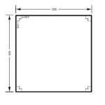 ANTI- LIGATURE STAINLESS STEEL POLISHED MIRROR - 575MMW x 575MMH METLAM ML775 - Urban Designs Bathroom and Kitchen