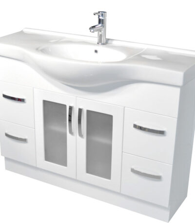 Antonio 1200 Vanity, Glass Doors