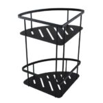 AQUAERLA 6117.TR STAINLESS STEEL 2 TIER SHOWER SHELF CHROME AND BLACK - Urban Designs Bathroom and Kitchen