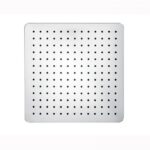 AQUAPERLA 0003.SH SQUARE SUPER-SLIM RAINFALL SHOWER HEAD 300MM CHROME AND BLACK - Urban Designs Bathroom and Kitchen
