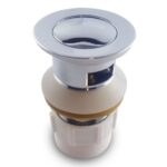 AQUAPERLA 001.PUW 32/40MM SOLID BRASS BASIN POP UP WASTE WITH OVERFLOW CHROME AND COLOURED - Urban Designs Bathroom and Kitchen