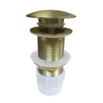 AQUAPERLA 003.PUW 32/40MM SOLID BRASS BASIN POP UP WASTE WITH NO OVERFLOW CHROME AND COLOURED - Urban Designs Bathroom and Kitchen