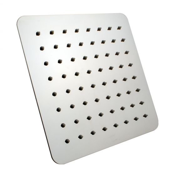 AQUAPERLA 0100.SH SQUARE SUPER-SLIM RAINFALL SHOWER HEAD 200MM CHROME AND COLOURED - Urban Designs Bathroom and Kitchen