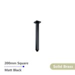 AQUAPERLA 0103.SA SQUARE CEILING SHOWER ARM 200MM CHROME AND COLOURED - Urban Designs Bathroom and Kitchen