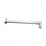 AQUAPERLA 0104.SA SQUARE WALL MOUNTED SHOWER ARM 400MM CHROME AND BLACK - Urban Designs Bathroom and Kitchen