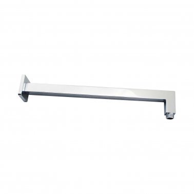 AQUAPERLA 0104.SA SQUARE WALL MOUNTED SHOWER ARM 400MM CHROME AND BLACK - Urban Designs Bathroom and Kitchen