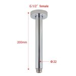 AQUAPERLA 0105.SA ROUND CEILING SHOWER ARM 200MM CHROME AND COLOURED - Urban Designs Bathroom and Kitchen