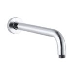 AQUAPERLA 0108.SA ROUND STAINLESS STEEL WALL MOUNTED SHOWER ARM 400MM CHROME AND COLOURED - Urban Designs Bathroom and Kitchen