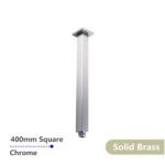 AQUAPERLA 0117.SA SQUARE CEILING SHOWER ARM 400MM CHROME AND COLOURED - Urban Designs Bathroom and Kitchen