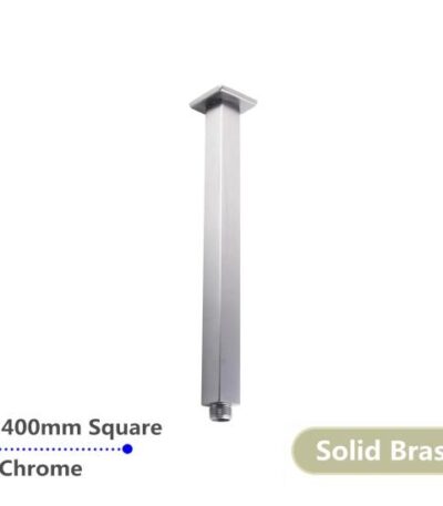 AQUAPERLA 0117.SA SQUARE CEILING SHOWER ARM 400MM CHROME AND COLOURED - Urban Designs Bathroom and Kitchen
