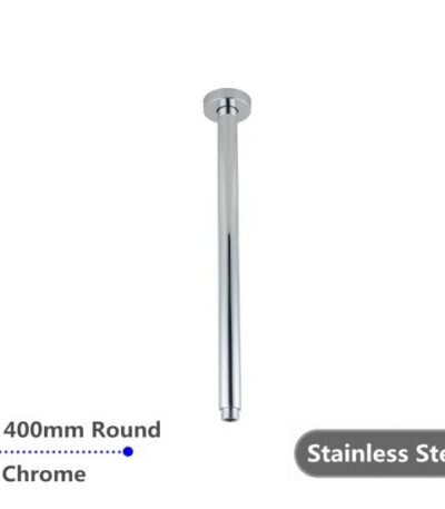 AQUAPERLA 0120.SA ROUND CEILING SHOWER ARM 400MM CHROME AND COLOURED - Urban Designs Bathroom and Kitchen