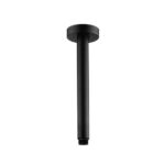 AQUAPERLA 0125.SA ROUND CEILING SHOWER ARM 300MM CHROME AND BLACK - Urban Designs Bathroom and Kitchen