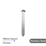 AQUAPERLA 0126.SA SQUARE CEILING SHOWER ARM 300MM CHROME AND COLOURED - Urban Designs Bathroom and Kitchen