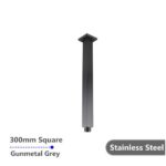 AQUAPERLA 0126.SA SQUARE CEILING SHOWER ARM 300MM CHROME AND COLOURED - Urban Designs Bathroom and Kitchen