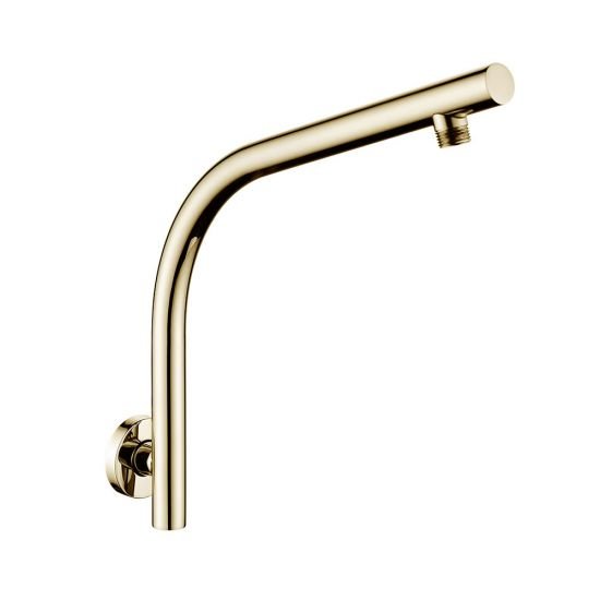 AQUAPERLA 0127.SA ROUND STAINLESS STEEL WALL MOUNTED GOOSENECK SHOWER ARM COLOURED - Urban Designs Bathroom and Kitchen