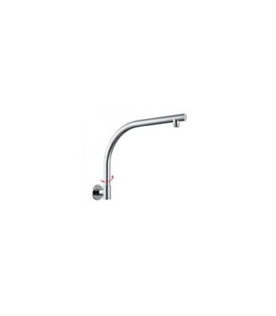 AQUAPERLA 0128.SA ROUND SWIVEL WALL MOUNTED SHOWER ARM CHROME AND BLACK - Urban Designs Bathroom and Kitchen