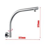 AQUAPERLA 0128.SA ROUND SWIVEL WALL MOUNTED SHOWER ARM CHROME AND BLACK - Urban Designs Bathroom and Kitchen
