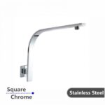 AQUAPERLA 0129.SA SQUARE GOOSENECK WALL SHOWER ARM CHROME AND COLOURED - Urban Designs Bathroom and Kitchen