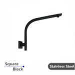 AQUAPERLA 0129.SA SQUARE GOOSENECK WALL SHOWER ARM CHROME AND COLOURED - Urban Designs Bathroom and Kitchen