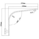 AQUAPERLA 0129.SA SQUARE GOOSENECK WALL SHOWER ARM CHROME AND COLOURED - Urban Designs Bathroom and Kitchen