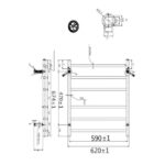 AQUAPERLA 06.S.HTR SQUARE ELECTRIC HEATED TOWEL RACK 6 BARS CHROME AND COLOURED - Urban Designs Bathroom and Kitchen