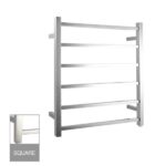 AQUAPERLA 06.S.HTR SQUARE ELECTRIC HEATED TOWEL RACK 6 BARS CHROME AND COLOURED - Urban Designs Bathroom and Kitchen