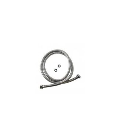 AQUAPERLA 1500-2125.SH STAINLESS STEEL WATER INLET/OUTLET SHOWER HOSE 1500MM CHROME AND BLACK - Urban Designs Bathroom and Kitchen