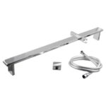 AQUAPERLA 2149.SH.N SQUARE SLIDING SHOWER RAIL WITHOUT HANDHELD SHOWER CHROME AND COLOURED - Urban Designs Bathroom and Kitchen