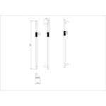 AQUAPERLA 2151.SH.N CADDENCE SHOWER RAIL WITHOUT HANDHELD SHOWER COLOURED - Urban Designs Bathroom and Kitchen