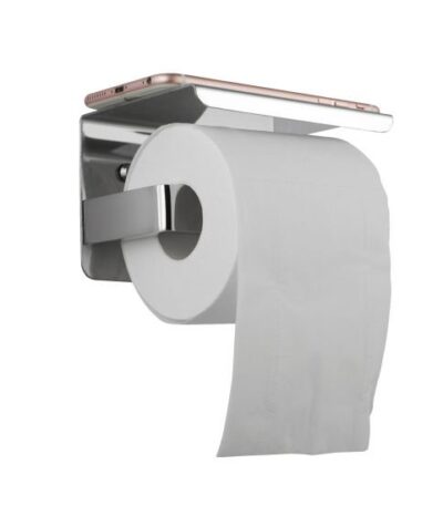 AQUAPERLA 6115.TR IVANO TOILET PAPER HOLDER WITH COVER CHROME AND BLACK - Urban Designs Bathroom and Kitchen