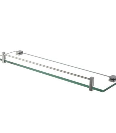 AQUAPERLA 6314.TR BLAZE GLASS SHELF HOLDER 500MM CHROME AND BLACK - Urban Designs Bathroom and Kitchen